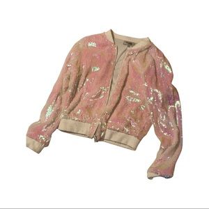 Sequin bomber jacket